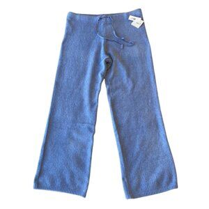 NATORI Aura Straight Leg Lounge Pants Cozy Knit Womens XL Bluejay NWT